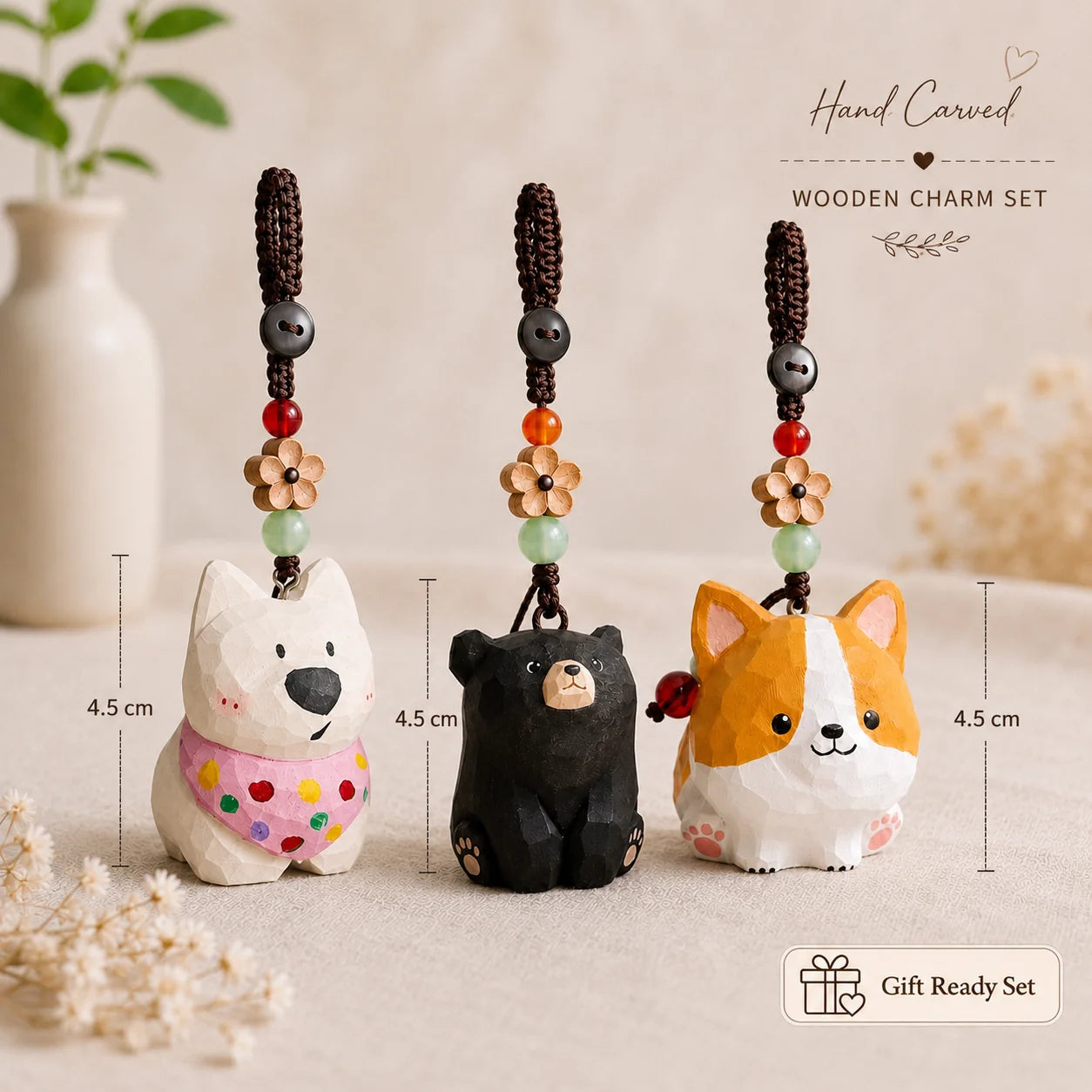 Cute Animal Everyday Refresh Charm Set - Handmade Bag & Key Charms