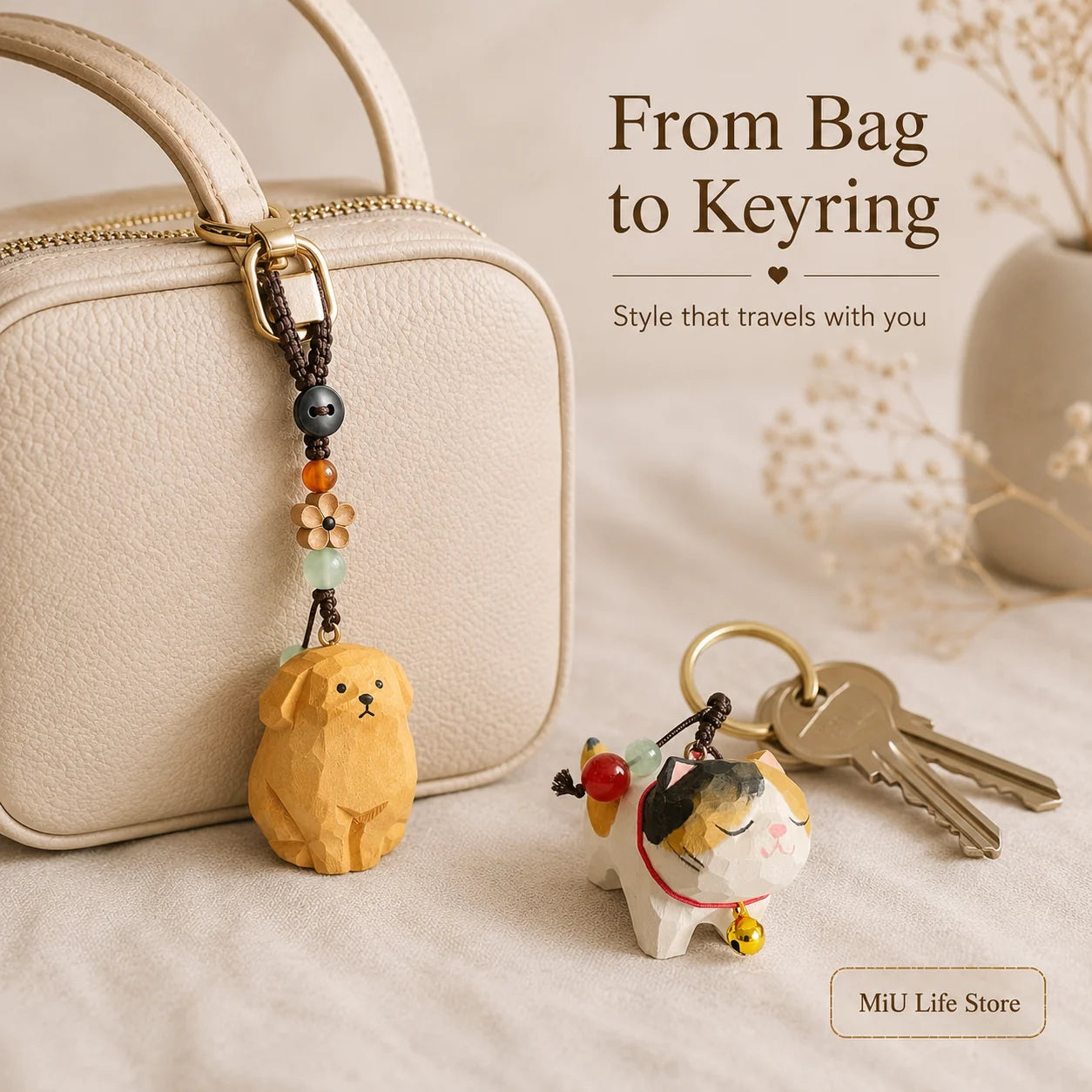 Cute Animal Everyday Refresh Charm Set - Handmade Bag & Key Charms