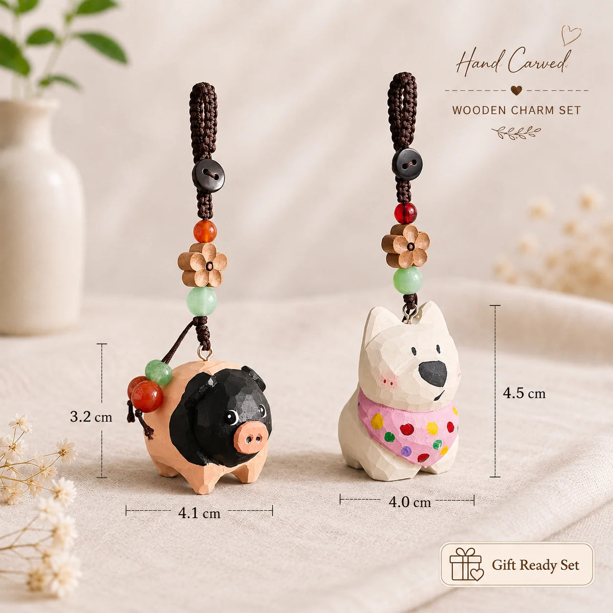 Cute Animal Everyday Refresh Charm Set - Handmade Bag & Key Charms