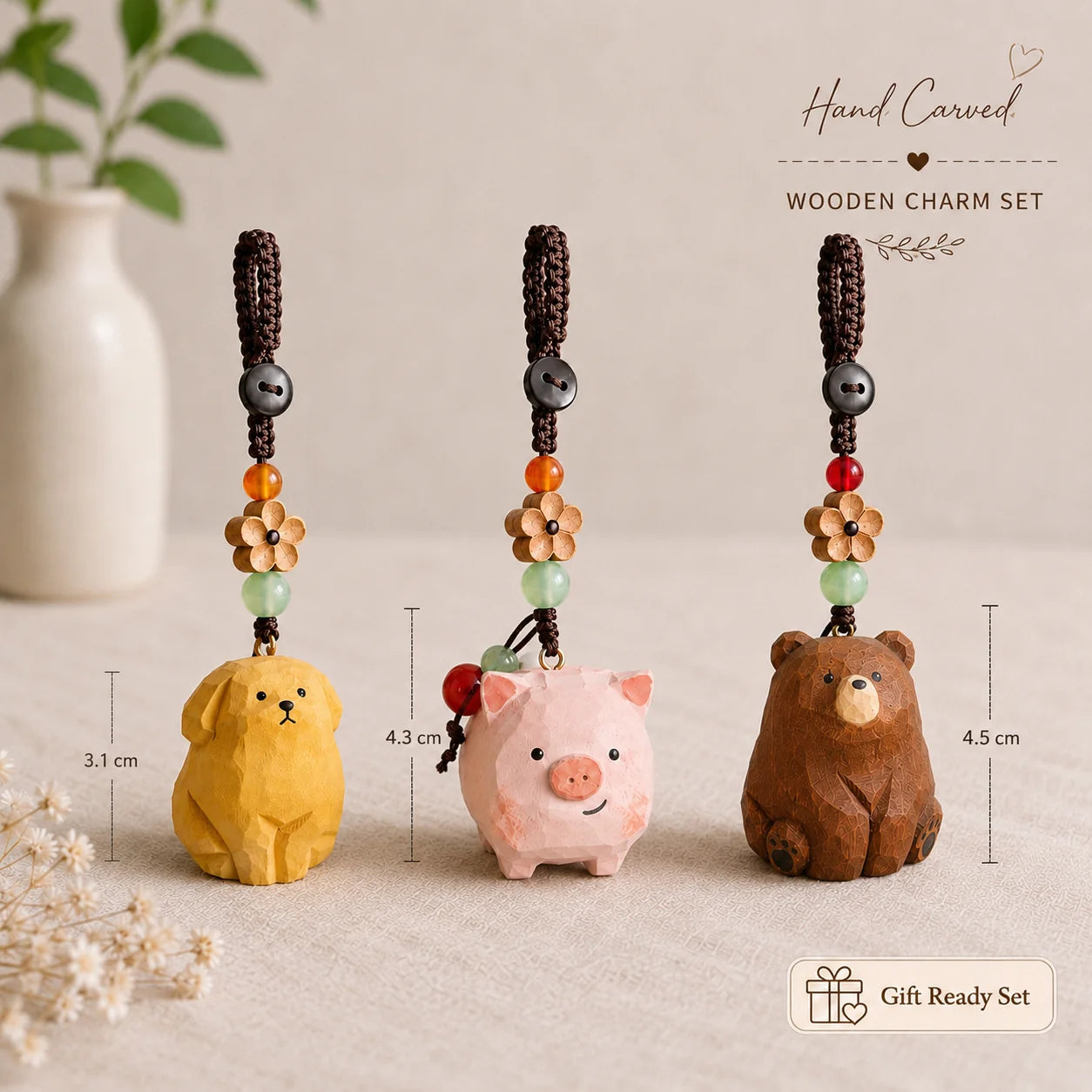 Cute Animal Everyday Refresh Charm Set - Handmade Bag & Key Charms