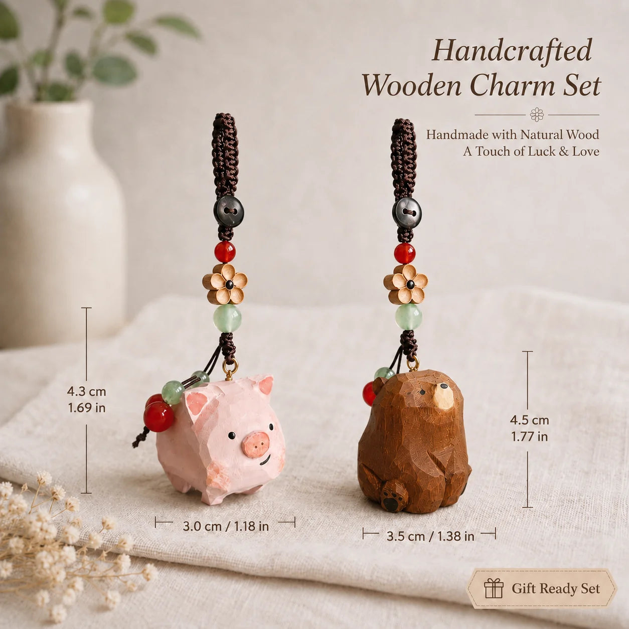 Cute Animal Everyday Refresh Charm Set - Handmade Bag & Key Charms