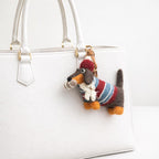 Handmade Felt Dachshund Keychain, Needle Felt Dog Bag Charm, Cute Wool Puppy Pendant, Backpack Charm, Car Mirror Hanging, Gift for Dog Lover