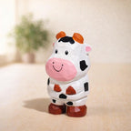 Hand Carved Wooden Cow Figurine, Cute Mini Cow Desk Decor, Small Farm Animal Sculpture, Handmade Wood Ornament, Rustic Shelf Decoration