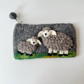 Handmade Felt Sheep Coin Purse, Needle Felted Wool Wallet, Cute Farm Animal Zipper Pouch, Handmade Gift for Friends, Wool Felt Card Holder