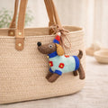 Handmade Felt Dog Keychain, Wool Felt Puppy Bag Charm, Cute Dog Ornament, Car Mirror Hanging, Handmade Gift for Dog Lovers, Soft Felt Animal