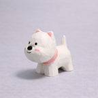 Hand Carved West Highland Terrier Wooden Figurine, Mini Westie Dog Desk Decor, Solid Wood Puppy Ornament, Dog Lover Gift, Office Shelf Decor