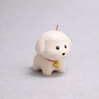 Hand Carved White Puppy Wooden Figurine, Mini White Dog Desk Decor, Small Solid Wood Dog Ornament, Cute Puppy Gift, Office Shelf Decoration