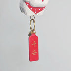 Handmade Wooden Lucky Dog Car Charm, Japanese Style Miniature Handcrafted Puppy Ornament, Cute Rearview Mirror Decor, Lucky Gift, Pendant