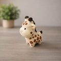 Japanese Style Miniature Giraffe Wooden Figurine, Hand Carved Basswood Animal Decor, Cute Desk Ornament, Shelf Decor, Gift for Friends