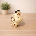 Japanese Style Miniature Giraffe Wooden Figurine, Hand Carved Basswood Animal Decor, Cute Desk Ornament, Shelf Decor, Gift for Friends