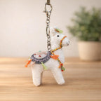 Handmade Felt Llama Keychain, Alpaca Wool Bag Charm, Cute Animal Hanging Ornament, Women Bag Charms, Gift for Her