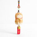 Hand Carved Lucky Cat Car Charm, Wooden Maneki Neko Rearview Mirror Hanging, Cute Cat Bag Charm, Unique Gift, Handmade Wood Ornament