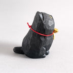 Black Cat Wooden Figurine, Handmade Lucky Cat Decor, Cute Wood Cat Statue, Desk Ornament, Car Decor, Cat Lover Gift