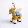 Handmade Felt Pegasus Keychain, Cute Flying Horse Bag Charm, Wool Felt Horse Ornament, Backpack Charm, Car Mirror Hanging, Gift for Friends