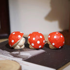 Hand Carved Wooden Mushroom Keychain, Cute Forest Style Mushroom Charm, Bag Charm Car Accessory, Woodland Decor Gift, Mini Wood Ornament