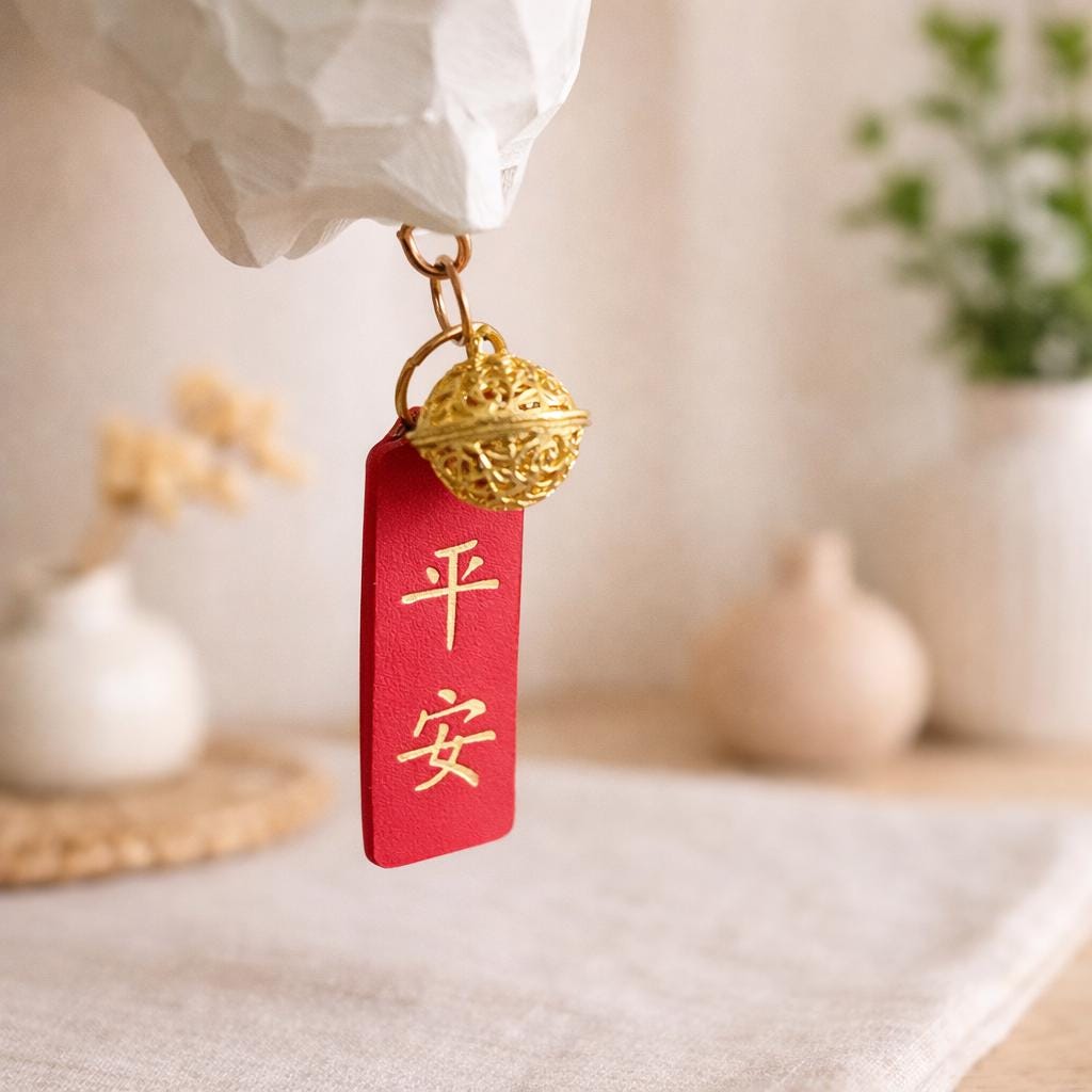 Hand Carved Wooden Samoyed Car Hanging Charm, Cute Dog Rearview Mirror Ornament, Lucky Car Decor, Japanese Style Bag Charm Gift