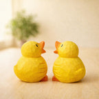 Hand Carved Wooden Duck Figurine, Cute Yellow Duck Desk Decor, Handmade Wood Animal Sculpture, Unique Gift, Nursery Shelf Decoration