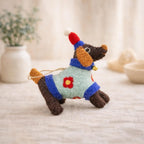 Handmade Felt Dog Keychain, Wool Felt Puppy Bag Charm, Cute Dog Ornament, Car Mirror Hanging, Handmade Gift for Dog Lovers, Soft Felt Animal