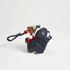 Hand Carved Wooden Schnauzer Keychain, Dog Bag Charm, Cute Schnauzer Pendant, Wooden Puppy Key Ring, Backpack Charm, Gift for dog Lover