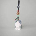 Handmade Wooden Cat Keychain, Japanese Style Miniature Lucky Charm, Handcrafted Pendant, Cute Animal Bag Charm, Lucky Gift, Wooden Keyring