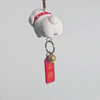 Handmade Wooden Lucky Dog Car Charm, Japanese Style Miniature Handcrafted Puppy Ornament, Cute Rearview Mirror Decor, Lucky Gift, Pendant