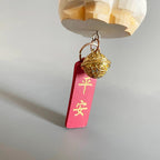 Japanese Style Miniature Wooden Dog Charm, Hand Carved Basswood Puppy Hanging Decor, Lucky Rearview Mirror Decor, Bag Charm & Keychain, Gift