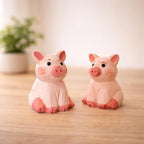 Japanese Style Miniature Wooden Pig Figurine, Hand Carved Basswood Zodiac Pig Sculpture, Cute Desk Decor Animal Statue, Home Ornament, Gift