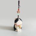 Japanese Traditional Hand Carved Lucky Cat Keychain, Wooden Cat Bag Charm, Handmade Phone Charm, Maneki Key Ring, Cute Cat Purse Charm Gift