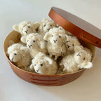 Handmade Felt Sheep Keychain, Cute Wool Lamb Bag Charm, Grey or White Sheep Pendant, Gift for Her, Handmade Animal Accessory, Unique Gift