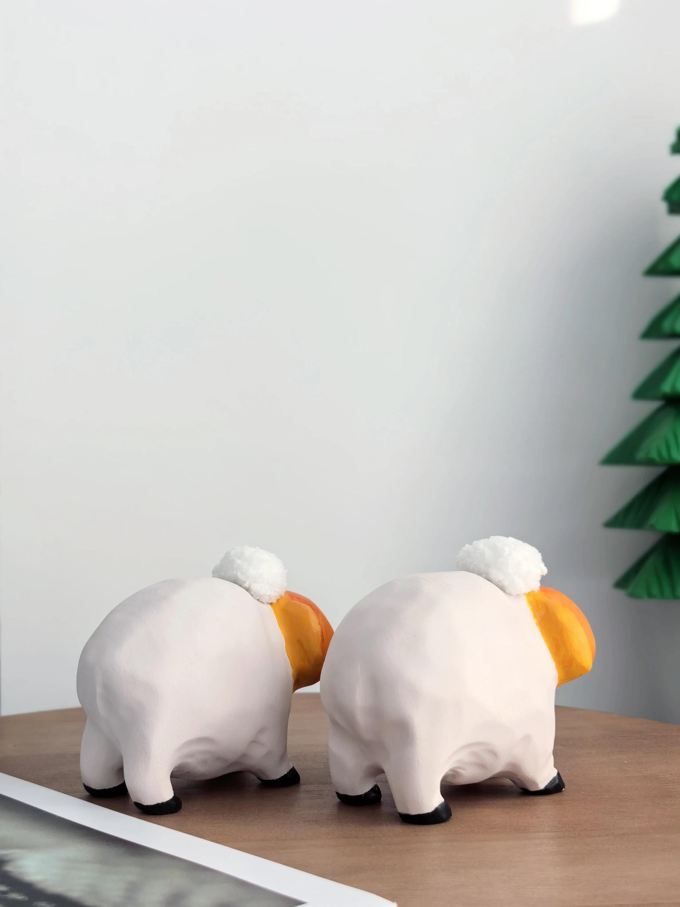 Hand Carved Wooden Sheep Figurine, Cute Lamb Desk Decor, Small Wood Animal Sculpture, Handmade Farm Animal Ornament, Cozy Home Gift