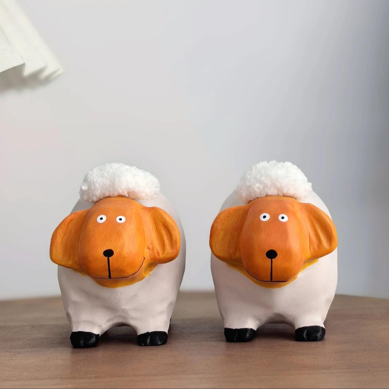 Hand Carved Wooden Sheep Figurine, Cute Lamb Desk Decor, Small Wood Animal Sculpture, Handmade Farm Animal Ornament, Cozy Home Gift