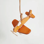 Handmade Leather Airplane Bag Charm, Leather Plane Keychain, Car Rearview Mirror Charm, Vintage Travel Bag Accessory, Cute Gift for Friends
