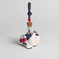 Japanese Style Cow Wood Carving Keychain, Handmade Cute Animal Charm, Wooden Bag Charm, Lucky Cow Ornament, Car Hanging Decor, Gift for Her