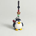 Black Penguin Wood Carving Keychain – Hand-Carved Cute Animal Bag Charm, Wooden Pendant for Keys, Backpack or Car, Gift for Friends/Her/Him