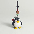 Black Penguin Wood Carving Keychain – Hand-Carved Cute Animal Bag Charm, Wooden Pendant for Keys, Backpack or Car, Gift for Friends/Her/Him