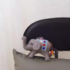 Japanese Style Felt Elephant Keychain, Handmade Wool Elephant Bag Charm, Cute Grey Elephant Pendant, Car Keychain, Gift for Animal Lovers
