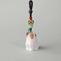 Japanese Kawaii Cat Wood Carving Keychain, Cute Pink Cat Charm, Hand Carved Wooden Cat Bag Charm, Feminine Cat Keychain Gift for Her