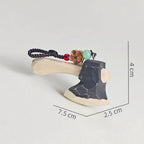 Hand Carved Wooden Axe Keychain, Mini Axe Bag Charm, Handmade Wood Pendant, Rustic Keyring, Unique Gift for Him or Her