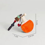 Ping Pong Paddle Keychain, Wooden Table Tennis Bag Charm, Handmade Sports Keyring, Cute Mini Paddle Pendant, Gift for Him Her