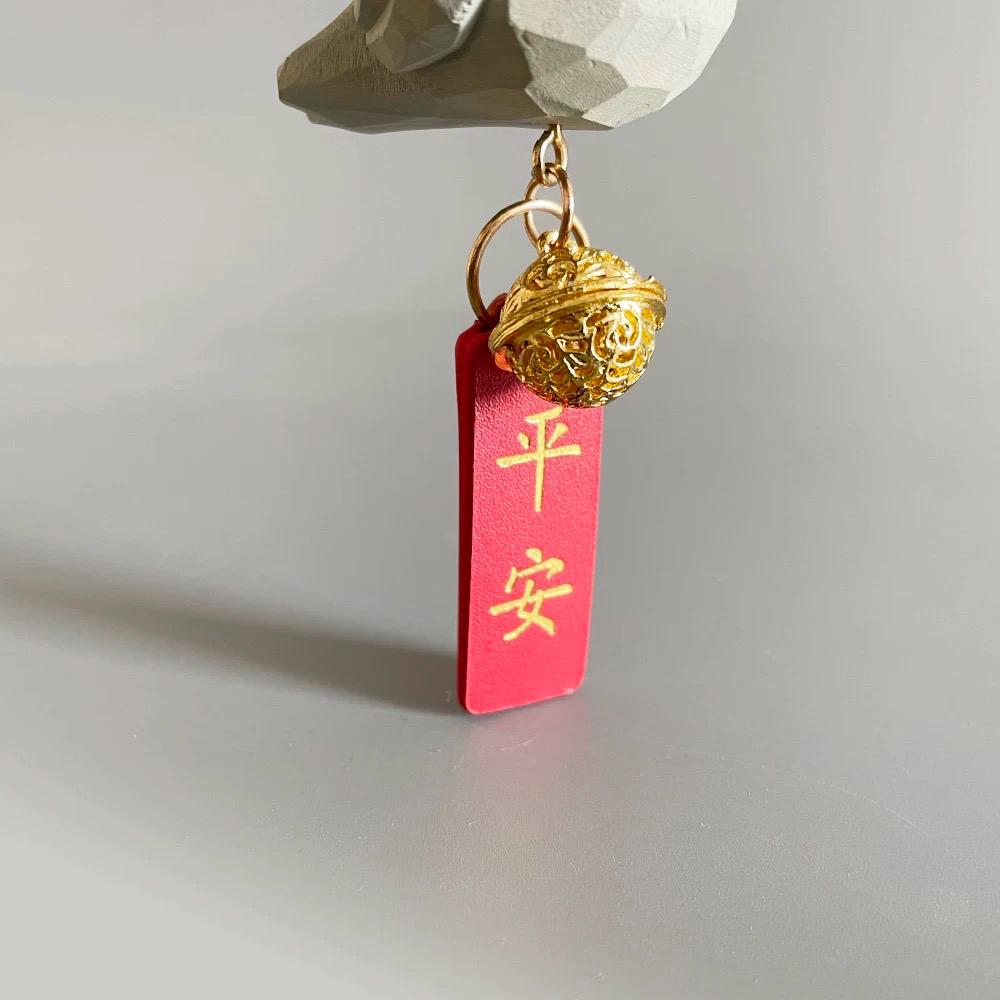 Hand Carved Bird Car Hanging Ornament, Cute Cockatiel Rear View Mirror Charm, Wooden Bird Pendant, Lucky Car Decor, Bike Charm Gift