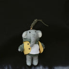 Japanese Style Lucky Felt Elephant Pendant, Handmade Elephant Bag Charm, Cute Wool Felt Animal Keychain, Elephant Gift, Bag Accessory