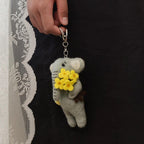 Japanese Style Lucky Felt Elephant Pendant, Handmade Elephant Bag Charm, Cute Wool Felt Animal Keychain, Elephant Gift, Bag Accessory