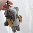 Japanese Style Lucky Felt Elephant Pendant, Handmade Elephant Bag Charm, Cute Wool Felt Animal Keychain, Elephant Gift, Bag Accessory