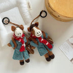 Handmade Wool Felt Pony Bag Charm, Studious Horse Keychain Pendant, Cute Animal Hanging Ornament, Backpack Charm, Car Hanging Decor, Gift