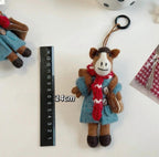 Handmade Wool Felt Pony Bag Charm, Studious Horse Keychain Pendant, Cute Animal Hanging Ornament, Backpack Charm, Car Hanging Decor, Gift