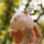Japanese Style Hand Carved Flying Pig Wooden Figurine, Cute Pig Desk Decor, Handmade Wood Sculpture, Whimsical Home Decor, Gift for Friends