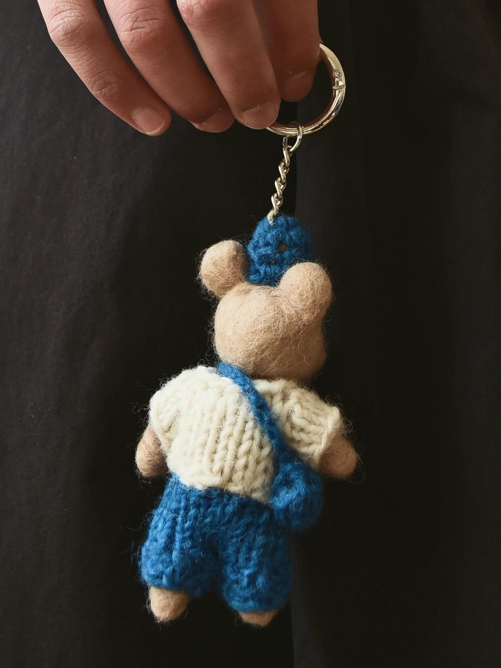 Japanese Style Handmade Wool Felt Pig Keychain, Cute Animal Bag Charm, Needle Felt Pig Pendant, Handmade Gift for Her