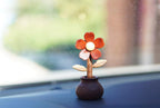 Hand Carved Wooden Flower Diffuser Decor – Aromatherapy Wood Sculpture, Natural Essential Oil Car Freshener, Desk Ornament, Handmade Gift