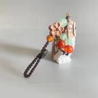 Handcrafted Wooden Owl Keychain, Cute Owl Bag Charm, Carved Wood Animal Key Ring, Funny Handmade Gift