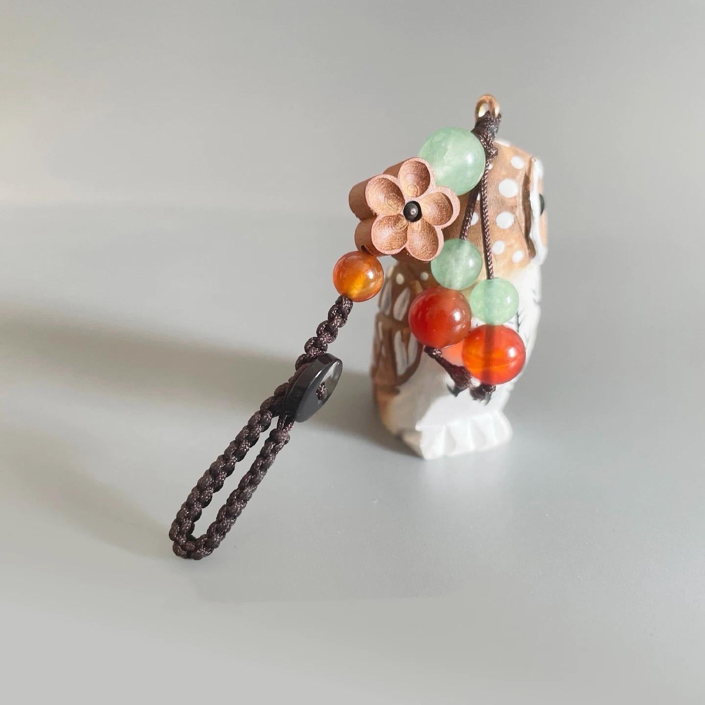 Handcrafted Wooden Owl Keychain, Cute Owl Bag Charm, Carved Wood Animal Key Ring, Funny Handmade Gift